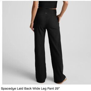 Beyond Yoga Spacedye Laid Back Wide Leg 29" (Short) XL Nocturnal Navy w POCKETS!